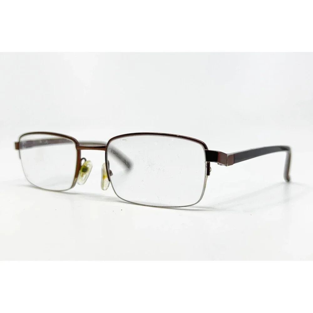 Colours by Alexander Julian Eyeglasses Mens Brown Rectangular Half Rim 53-19